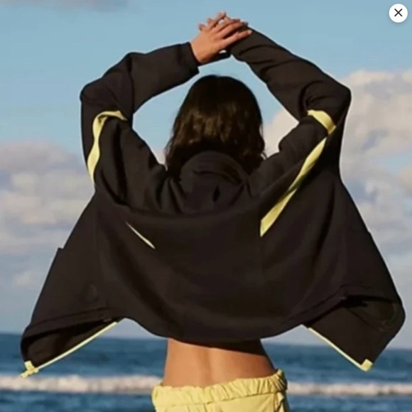 Free People Movement “Right On Track” Zip Up Jacket - Small - Navy Blue Combo - Picture 12 of 12